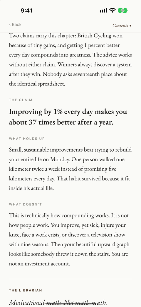 The good bits, a ten minute read
